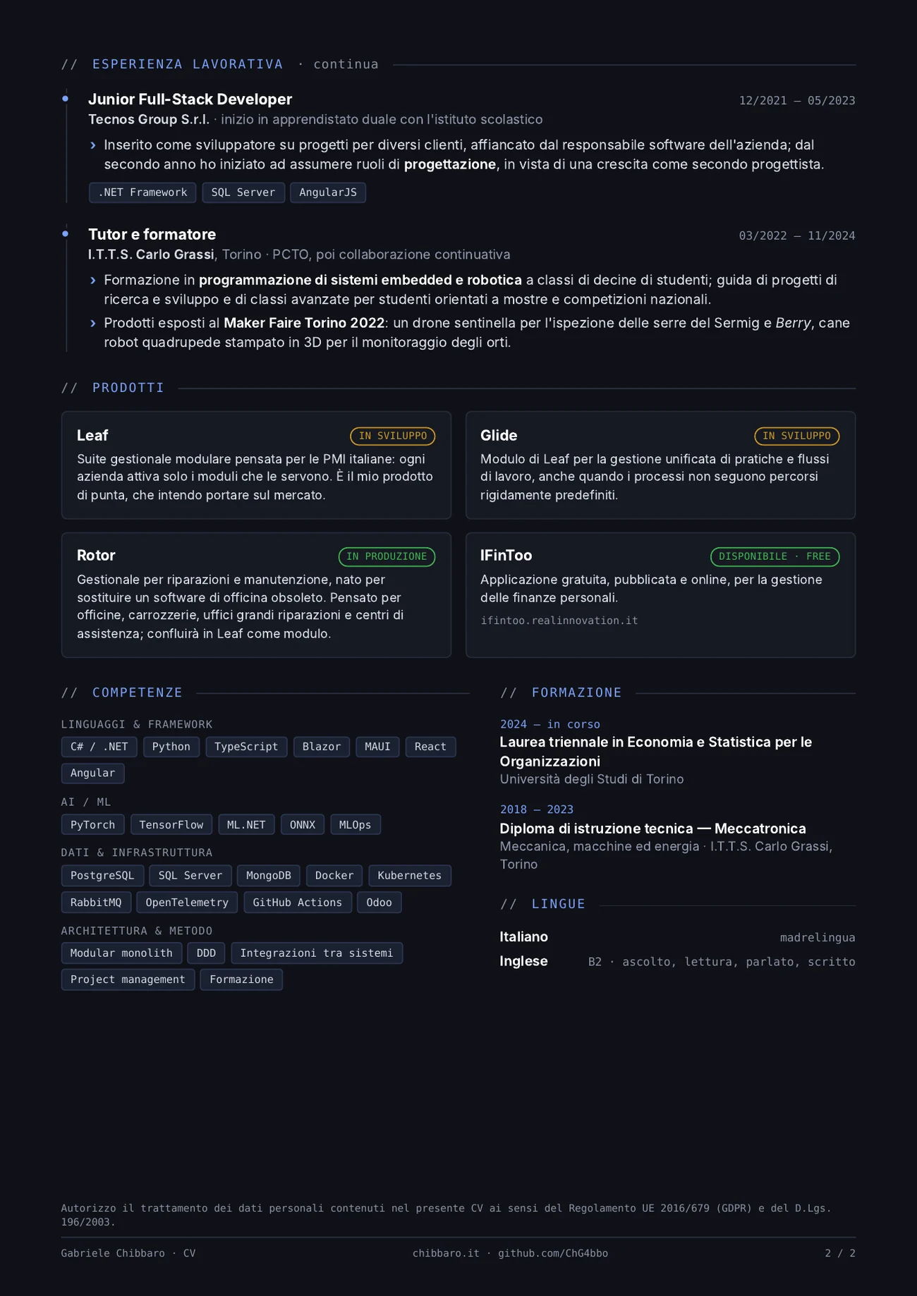 Page 2 — Resume